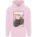 Biker Custom Chopper Motorbike Motorcycle Childrens Kids Hoodie Light Pink