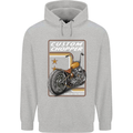 Biker Custom Chopper Motorbike Motorcycle Childrens Kids Hoodie Sports Grey