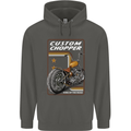 Biker Custom Chopper Motorbike Motorcycle Childrens Kids Hoodie Storm Grey