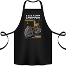 Biker Custom Chopper Motorbike Motorcycle Cotton Apron 100% Organic Black