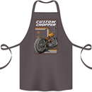 Biker Custom Chopper Motorbike Motorcycle Cotton Apron 100% Organic Dark Grey