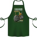 Biker Custom Chopper Motorbike Motorcycle Cotton Apron 100% Organic Forest Green