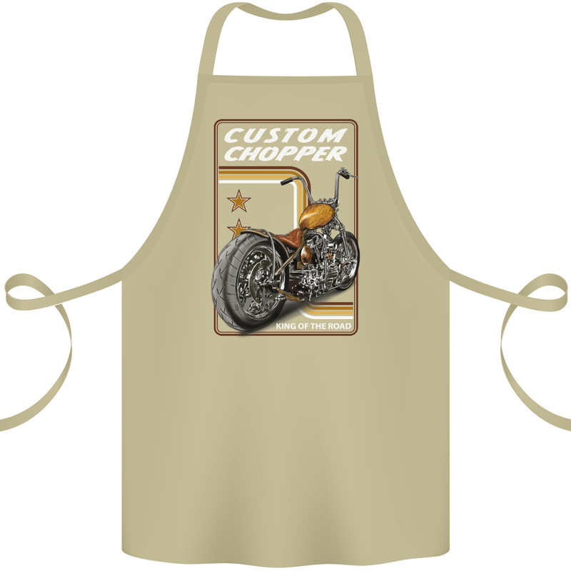 Biker Custom Chopper Motorbike Motorcycle Cotton Apron 100% Organic Khaki