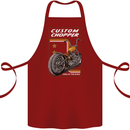 Biker Custom Chopper Motorbike Motorcycle Cotton Apron 100% Organic Maroon