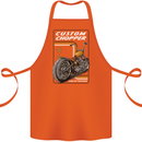 Biker Custom Chopper Motorbike Motorcycle Cotton Apron 100% Organic Orange