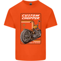 Biker Custom Chopper Motorbike Motorcycle Kids T-Shirt Childrens Orange
