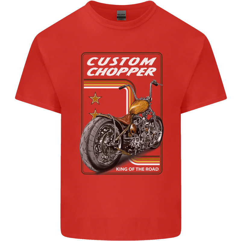 Biker Custom Chopper Motorbike Motorcycle Kids T-Shirt Childrens Red