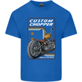 Biker Custom Chopper Motorbike Motorcycle Kids T-Shirt Childrens Royal Blue