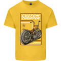 Biker Custom Chopper Motorbike Motorcycle Kids T-Shirt Childrens Yellow