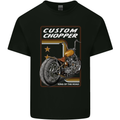 Biker Custom Chopper Motorbike Motorcycle Mens Cotton T-Shirt Tee Top Black