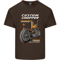 Biker Custom Chopper Motorbike Motorcycle Mens Cotton T-Shirt Tee Top Dark Chocolate
