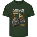 Biker Custom Chopper Motorbike Motorcycle Mens Cotton T-Shirt Tee Top Forest Green