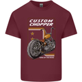 Biker Custom Chopper Motorbike Motorcycle Mens Cotton T-Shirt Tee Top Maroon