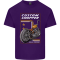 Biker Custom Chopper Motorbike Motorcycle Mens Cotton T-Shirt Tee Top Purple