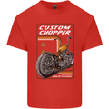 Biker Custom Chopper Motorbike Motorcycle Mens Cotton T-Shirt Tee Top Red