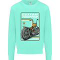 Biker Custom Chopper Motorbike Motorcycle Mens Sweatshirt Jumper Peppermint