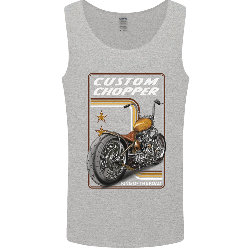 Biker Custom Chopper Motorbike Motorcycle Mens Vest Tank Top Sports Grey
