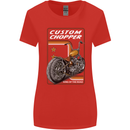 Biker Custom Chopper Motorbike Motorcycle Womens Wider Cut T-Shirt Red