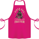Biker Dad Fathers Day Motorbike Motorcycle Cotton Apron 100% Organic Pink