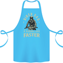 Biker Dad Fathers Day Motorbike Motorcycle Cotton Apron 100% Organic Turquoise