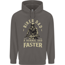 Biker Dad Fathers Day Motorbike Motorcycle Mens 80% Cotton Hoodie Charcoal