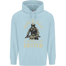 Biker Dad Fathers Day Motorbike Motorcycle Mens 80% Cotton Hoodie Light Blue