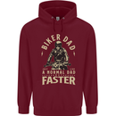 Biker Dad Fathers Day Motorbike Motorcycle Mens 80% Cotton Hoodie Maroon