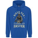 Biker Dad Fathers Day Motorbike Motorcycle Mens 80% Cotton Hoodie Royal Blue