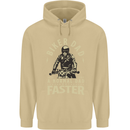 Biker Dad Fathers Day Motorbike Motorcycle Mens 80% Cotton Hoodie Sand