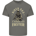 Biker Dad Fathers Day Motorbike Motorcycle Mens Cotton T-Shirt Tee Top Charcoal