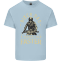 Biker Dad Fathers Day Motorbike Motorcycle Mens Cotton T-Shirt Tee Top Light Blue