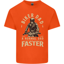 Biker Dad Fathers Day Motorbike Motorcycle Mens Cotton T-Shirt Tee Top Orange