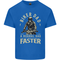 Biker Dad Fathers Day Motorbike Motorcycle Mens Cotton T-Shirt Tee Top Royal Blue