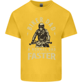 Biker Dad Fathers Day Motorbike Motorcycle Mens Cotton T-Shirt Tee Top Yellow