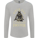Biker Dad Fathers Day Motorbike Motorcycle Mens Long Sleeve T-Shirt Sports Grey