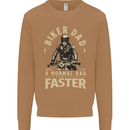 Biker Dad Fathers Day Motorbike Motorcycle Mens Sweatshirt Jumper Caramel Latte