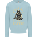 Biker Dad Fathers Day Motorbike Motorcycle Mens Sweatshirt Jumper Light Blue