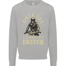 Biker Dad Fathers Day Motorbike Motorcycle Mens Sweatshirt Jumper Sports Grey
