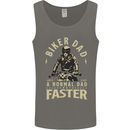 Biker Dad Fathers Day Motorbike Motorcycle Mens Vest Tank Top Charcoal