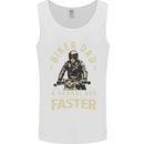 Biker Dad Fathers Day Motorbike Motorcycle Mens Vest Tank Top White