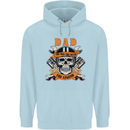 Biker Dad the Man Myth Legend Funny Mens 80% Cotton Hoodie Light Blue