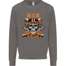 Biker Dad the Man Myth Legend Funny Mens Sweatshirt Jumper Charcoal