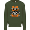 Biker Dad the Man Myth Legend Funny Mens Sweatshirt Jumper Forest Green