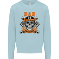 Biker Dad the Man Myth Legend Funny Mens Sweatshirt Jumper Light Blue