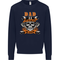 Biker Dad the Man Myth Legend Funny Mens Sweatshirt Jumper Navy Blue