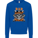 Biker Dad the Man Myth Legend Funny Mens Sweatshirt Jumper Royal Blue