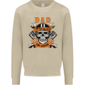 Biker Dad the Man Myth Legend Funny Mens Sweatshirt Jumper Sand
