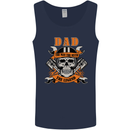 Biker Dad the Man Myth Legend Funny Mens Vest Tank Top Navy Blue