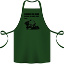 Biker Down on One Knee Motorcycle Motorbike Cotton Apron 100% Organic Forest Green