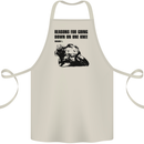 Biker Down on One Knee Motorcycle Motorbike Cotton Apron 100% Organic Natural